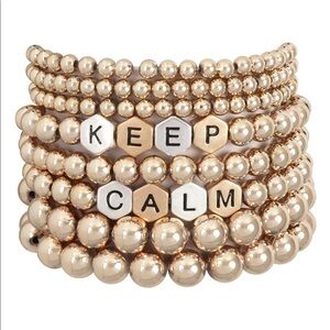 “KEEP CALM” Stackable Beaded Bracelet